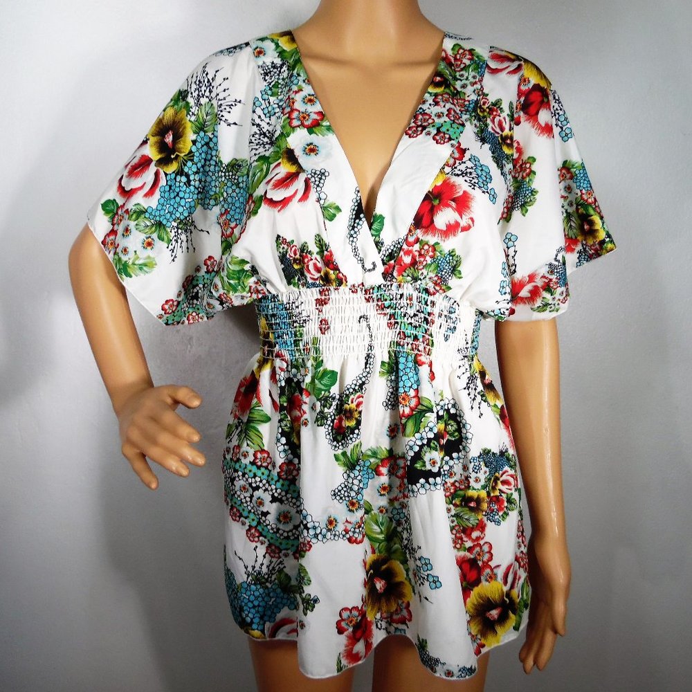 Runes Floral Print Top